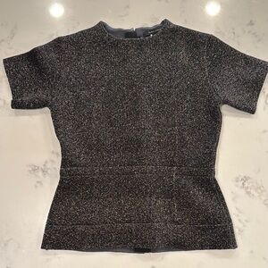 Marc Jacobs Black Glitter Top